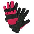 John Deere AllPurpose Winter Gloves, Women's, L, Hook and Loop Cuff, FoamSpandex, BlackPink JD90015/WML